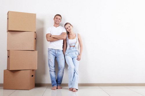 Professional team clearing a house in Addlestone