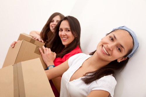 Satisfied clients after successful house clearance