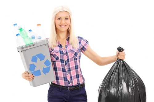 Various types of bulk waste items ready for collection