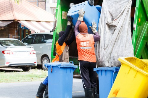 Sorting and organizing waste for house clearance